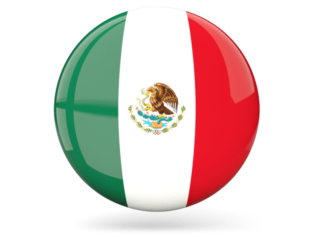 Imagen botón bandera de México
